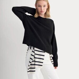 Everlane | The Boxy Crew in Cashmere | Black | S - NWT